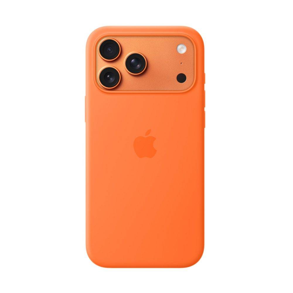 Apple iPhone Silicone Case Orange Apple iPhone 17 Pro Max Silicone Case with MagSafe – Soft Silicone Cover