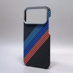 BMW M-Carbon Fiber iPhone 17 Pro Max Case – Carbon Black Back Cover for iPhone 17 Pro & 17 Pro Max