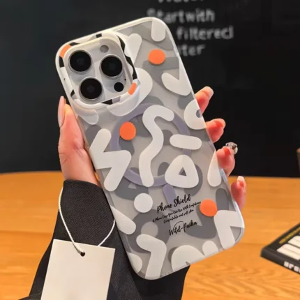 Paika Frosted Printed MagSafe iPhone Case with soft frost texture and premium print for iPhone 11–17 series