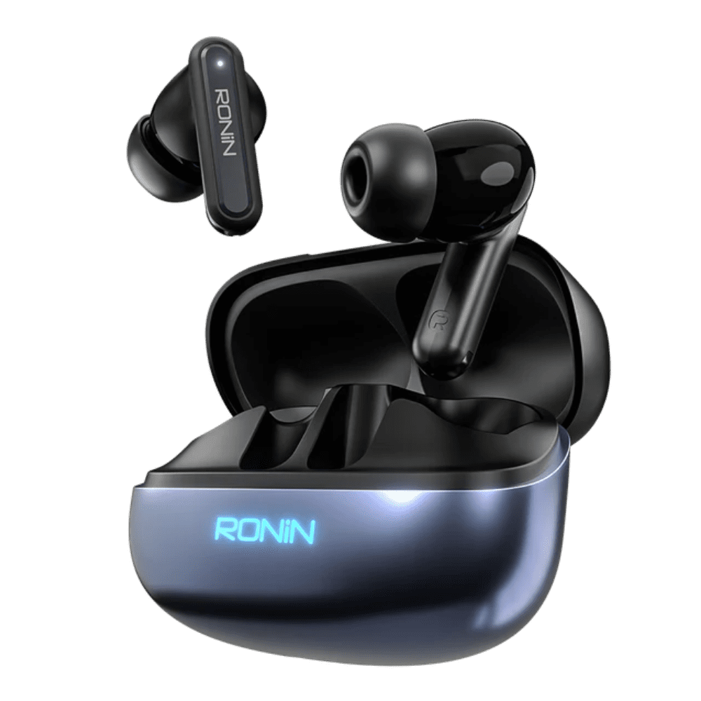 Ronin R-7085 Vox Wireless Earbuds (1) Ronin R-7085 Vox Wireless Earbuds in Pakistan with ANC, ENC, and long battery life