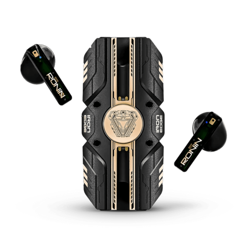 Ronin R-7090 Iron Edge Gaming Earbuds in Pakistan with 40ms low latency, quad mic, and neon design