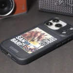 Santa Barbara Elvis Series iPhone 17 Pro Max Case – Leather and Carbon Texture Back Cover