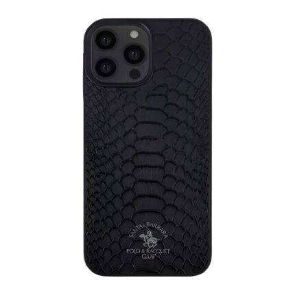 Santa Barbara Knight Series iPhone Case – Crocodile Leather Pattern with Knight Logo