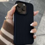 Woven Wonder Knitted iPhone Case – Soft silicone with raised woven texture for iPhone 11–17