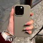Woven Wonder Knitted iPhone Case – Soft silicone with raised woven texture for iPhone 11–17