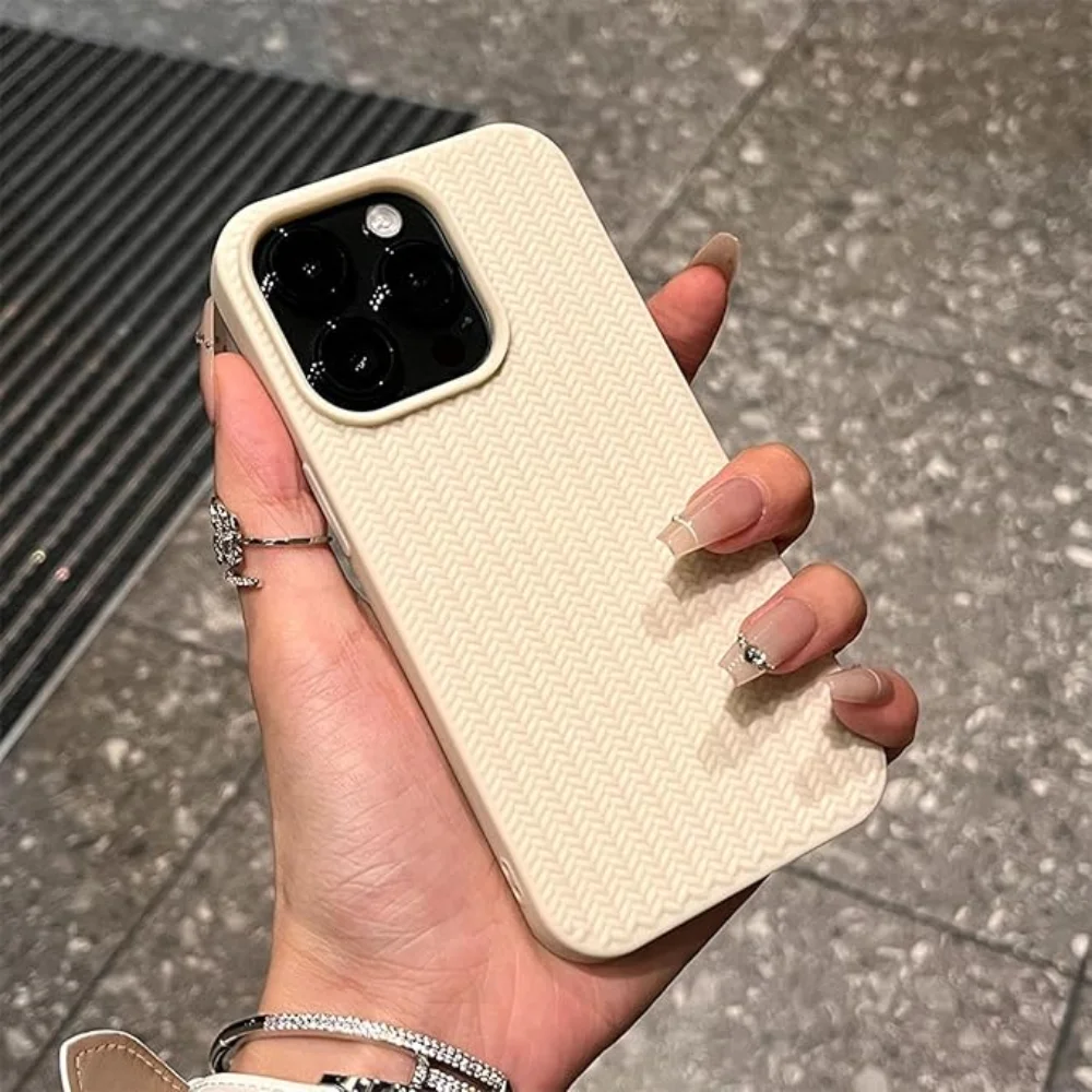 Woven Wonder Knitted iPhone Case – Soft silicone with raised woven texture for iPhone 11–17