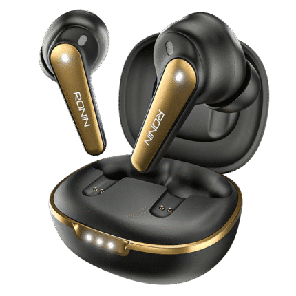 Ronin R-7065 Eclipse Wireless Earbuds in Pakistan with ANC, long battery, and sleek design